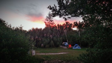 Sunrise over camp